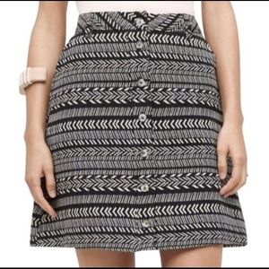 Maeve Anthropologie tribal button front skirt 12